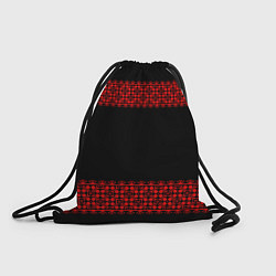 Рюкзак-мешок Славянский орнамент (на чёрном), цвет: 3D-принт