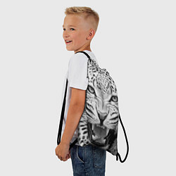 Рюкзак-мешок Белый леопард, цвет: 3D-принт — фото 2