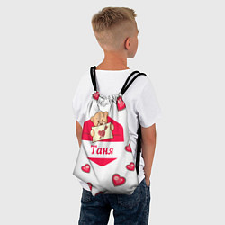 Рюкзак-мешок Влюбленная Таня, цвет: 3D-принт — фото 2