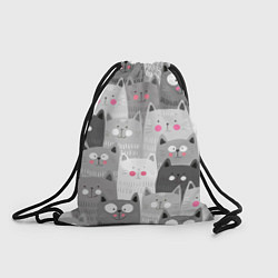 Рюкзак-мешок Котейки 2, цвет: 3D-принт
