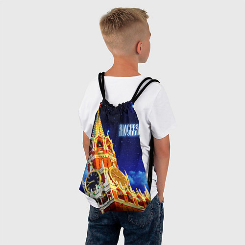 Мешок для обуви Москва - Спасская башня / 3D-принт – фото 4