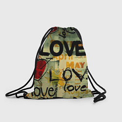 Рюкзак-мешок Love letter, цвет: 3D-принт