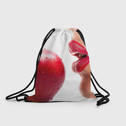 Рюкзак-мешок Яблоко и губы, цвет: 3D-принт