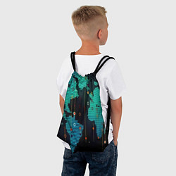 Рюкзак-мешок Digital world, цвет: 3D-принт — фото 2