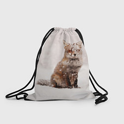 Рюкзак-мешок Снежная лисица, цвет: 3D-принт