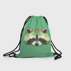 Рюкзак-мешок Геометрический енот, цвет: 3D-принт