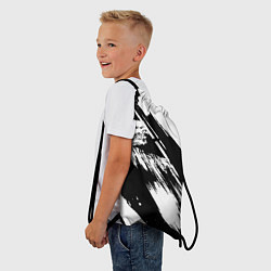 Рюкзак-мешок Чёрно-белый, цвет: 3D-принт — фото 2