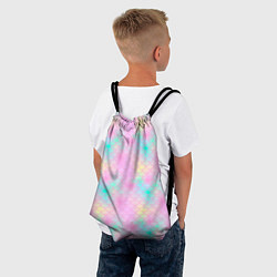 Рюкзак-мешок Розовая чешуя, цвет: 3D-принт — фото 2