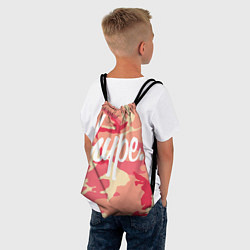 Рюкзак-мешок HYPE Оранжевый Камуфляж, цвет: 3D-принт — фото 2