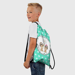 Рюкзак-мешок Нежные собачки, цвет: 3D-принт — фото 2