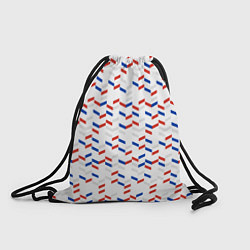 Рюкзак-мешок Россия: триколор-узор, цвет: 3D-принт