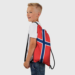 Рюкзак-мешок Флаг Норвегии, цвет: 3D-принт — фото 2