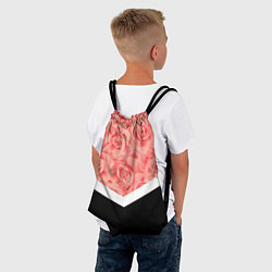 Рюкзак-мешок Розовые розы, цвет: 3D-принт — фото 2