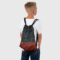 Рюкзак-мешок Узоры Black and Red, цвет: 3D-принт — фото 2