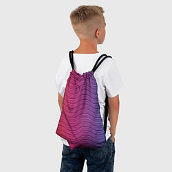 Рюкзак-мешок Цветные волны, цвет: 3D-принт — фото 2
