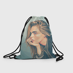 Рюкзак-мешок Cara Delevingne 3, цвет: 3D-принт