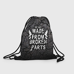 Рюкзак-мешок Made from broken parts, цвет: 3D-принт