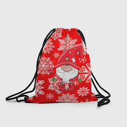 Рюкзак-мешок Зимний гномик, цвет: 3D-принт