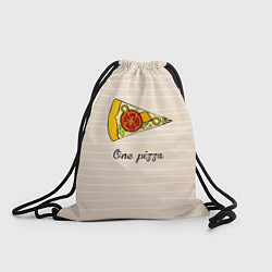Рюкзак-мешок One Love - One pizza, цвет: 3D-принт