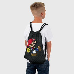 Рюкзак-мешок Super Mario: Black Brick, цвет: 3D-принт — фото 2