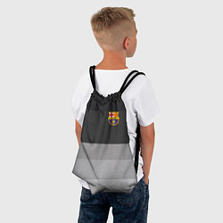 Рюкзак-мешок ФК Барселона: Серый стиль, цвет: 3D-принт — фото 2