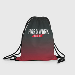 Рюкзак-мешок Hard Work Pays Off: Red, цвет: 3D-принт