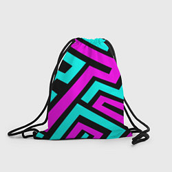 Рюкзак-мешок Maze: Violet & Turquoise, цвет: 3D-принт