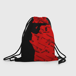 Рюкзак-мешок R6S: Red Soldier Style, цвет: 3D-принт