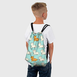 Рюкзак-мешок Облачные котейки, цвет: 3D-принт — фото 2