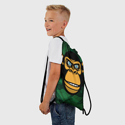 Рюкзак-мешок Тропическая горилла, цвет: 3D-принт — фото 2