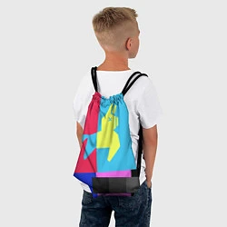 Рюкзак-мешок Цветная Лама, цвет: 3D-принт — фото 2