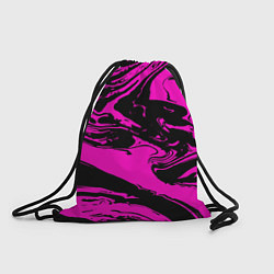 Рюкзак-мешок Черно-розовый акрил, цвет: 3D-принт
