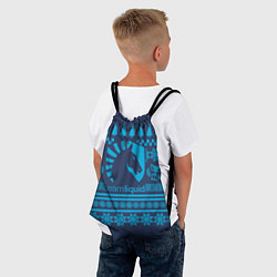 Рюкзак-мешок Team Liquid: Blue Pattern, цвет: 3D-принт — фото 2