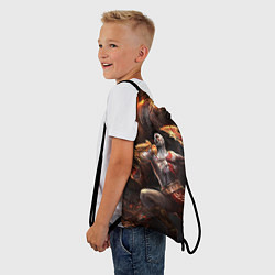 Рюкзак-мешок Кратос в ярости, цвет: 3D-принт — фото 2