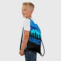 Рюкзак-мешок RDR 2: Blue Style, цвет: 3D-принт — фото 2