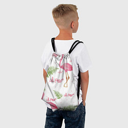 Рюкзак-мешок Lil Peep: Pink Flamingo, цвет: 3D-принт — фото 2