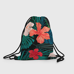 Рюкзак-мешок Тропический мотив, цвет: 3D-принт