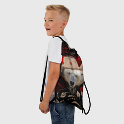 Рюкзак-мешок Медведь в ушанке, цвет: 3D-принт — фото 2
