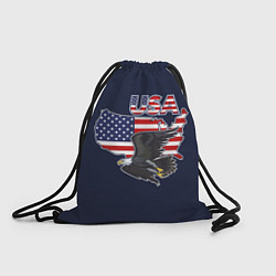 Рюкзак-мешок USA - flag and eagle, цвет: 3D-принт