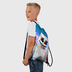 Рюкзак-мешок Marshmello: Glitch Effect, цвет: 3D-принт — фото 2