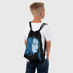 Рюкзак-мешок Billie Eilish: Blue Style, цвет: 3D-принт — фото 2