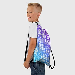 Рюкзак-мешок BTS Logos, цвет: 3D-принт — фото 2