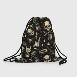 Рюкзак-мешок Гранж с черепами, цвет: 3D-принт