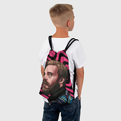 Рюкзак-мешок Pink PewDiePie, цвет: 3D-принт — фото 2