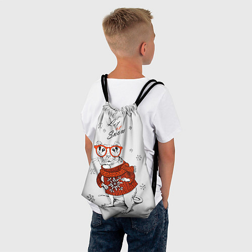 Мешок для обуви Let it snow - white rat / 3D-принт – фото 4