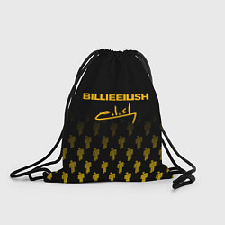 Рюкзак-мешок Billie Eilish: Yellow & Black Autograph, цвет: 3D-принт
