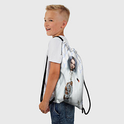 Рюкзак-мешок BILLIE EILISH: White Fashion, цвет: 3D-принт — фото 2