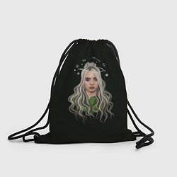 Рюкзак-мешок Billie Eilish Black Art, цвет: 3D-принт