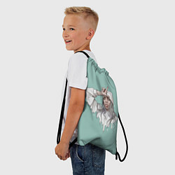 Рюкзак-мешок Billie Eilish Mint Art, цвет: 3D-принт — фото 2