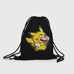 Рюкзак-мешок Марио в костюме пикачу, цвет: 3D-принт